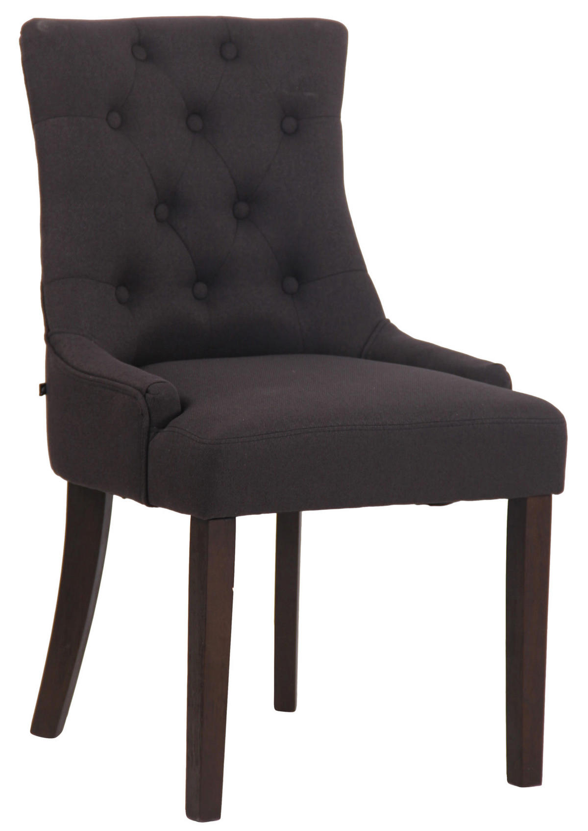 STUHL Stoff schwarz - Schwarz, Holz/Textil (55/92/58cm) - CLP