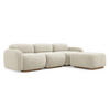 ECKSOFA Beidseitig Bouclé Stoff Beige - Beige/Creme, Holz/Textil (270/190cm) - Makamii