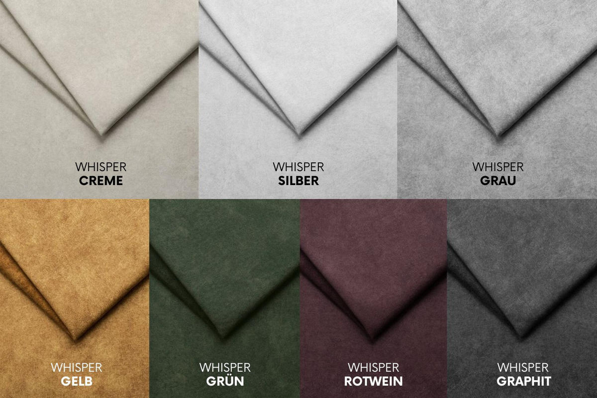 BETT mit Taschenmatratze LEGEND, Whisper-Stoff Graphit 180x200 cm - Graphitfarben, Holz/Textil (180/200cm) - Kaiser Möbel