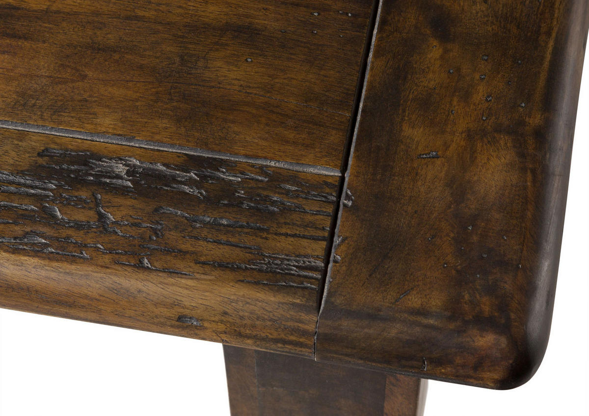 ESSTISCH Mango 160x90x76 braun lackiert RAILWAY #4000 - Braun, Holz (90/160/76cm) - Massivmoebel24