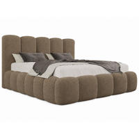 POLSTERBETT TEDDY 120x200 cm in Braun, gepolstertes Kopfteil, Lattenrost, Bettkasten, Bouclé-Stoff - Braun, Holz/Textil (120/200cm) - EMLAR Home