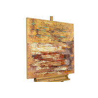 ÖLGEMÄLDE 80/80 cm - Braun, Holz/Textil (1.6/80cm) - KUNSTLOFT