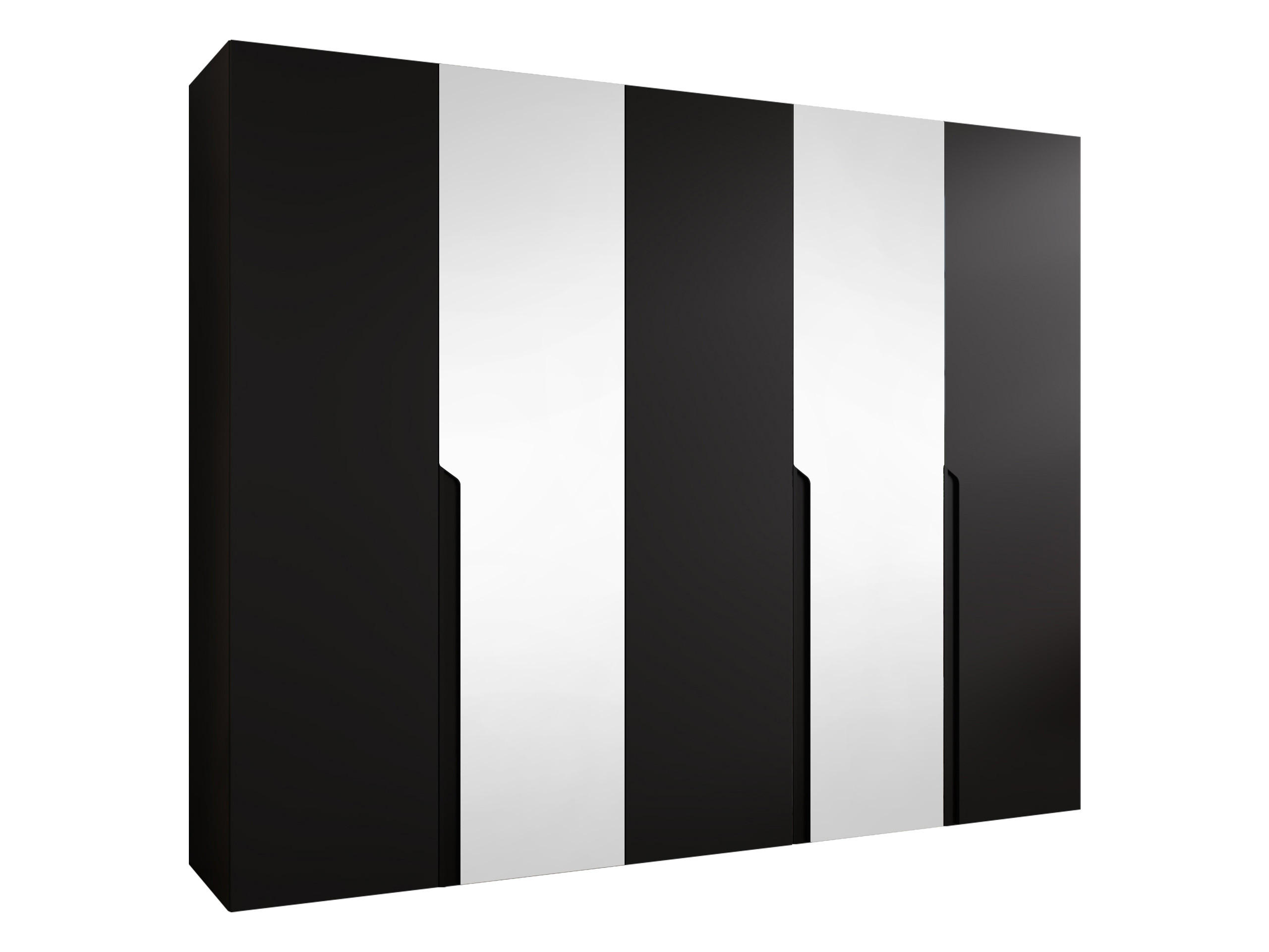 DREHTÜRENSCHRANK Mila II 250 - Schwarz, Holzwerkstoff/Kunststoff (250/202/52cm) - MIRJAN24