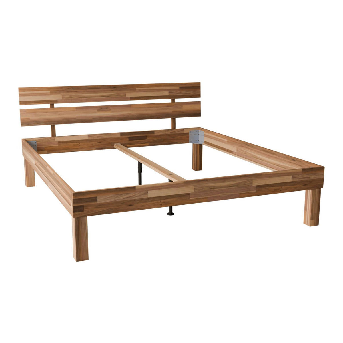 KOMFORTBETT 180/200 cm aus Nussbaum - Braun, Holz (180/200cm) - MeinMassivholz