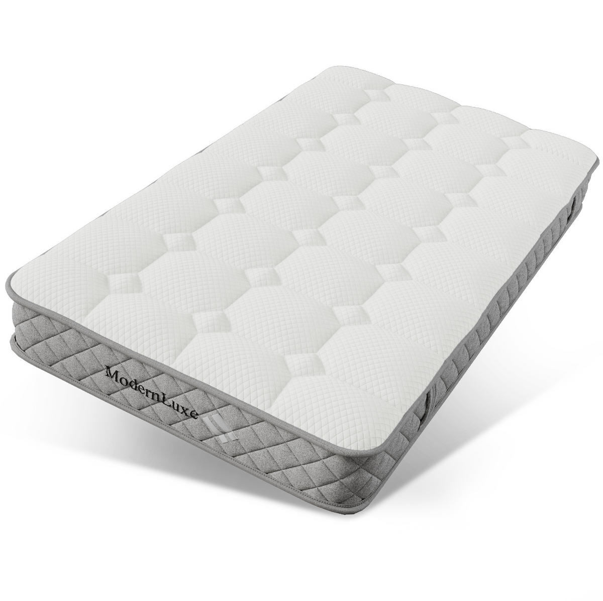 TAGESBETT 90/200 cm mit LED-Beleuchtung, USB- und Typ-C-Anschluss, Stauraum und Matratze, Weiß - Weiß, Holzwerkstoff (90/200cm) - Redom
