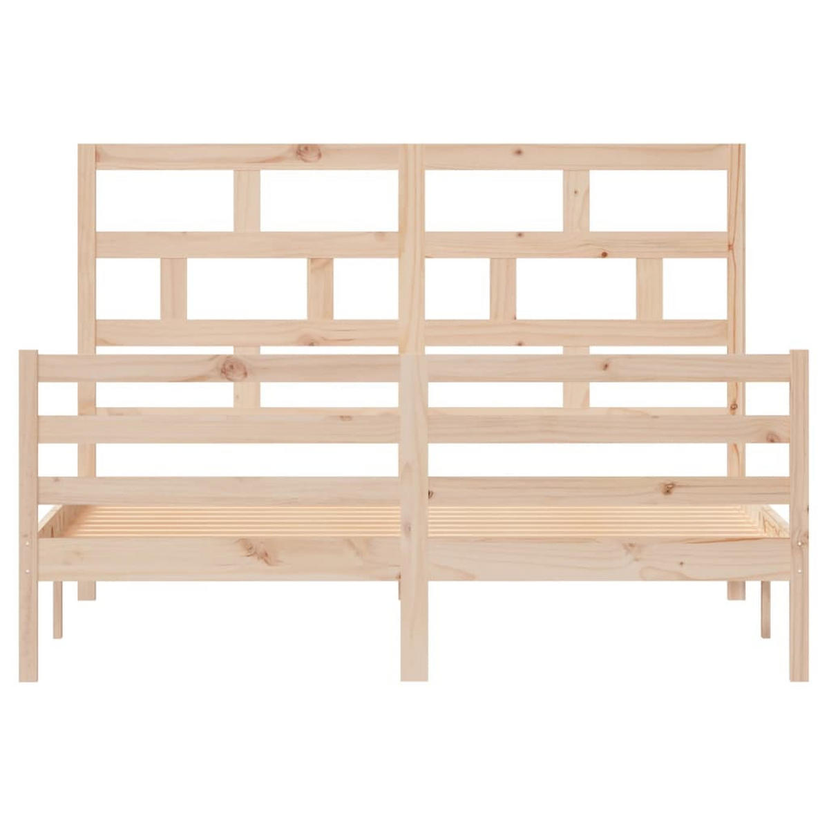 BETT Kerns 166/205.5 cm - Braun, Holz (160/200cm) - Nettlife