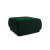 POUF Samt Stoff Grün - Dunkelgrün/Schwarz, Kunststoff/Textil (60/35/60cm) - Makamii