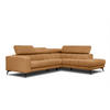 ECKSOFA MORELLO 5-Sitzer, orange - Schwarz/Orange, Holzwerkstoff/Textil (287/228cm) - Courtois Laville