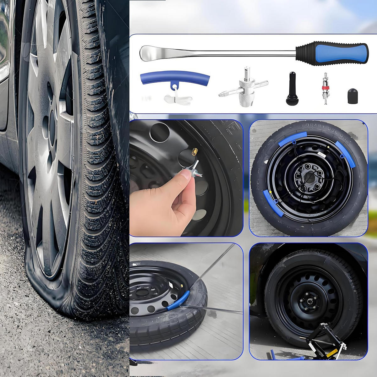 WERKZEUGSET – Motorradreifen-Abzieher – 25-teiliges Set - Multicolor, Metall (38/12/3cm) - DCA