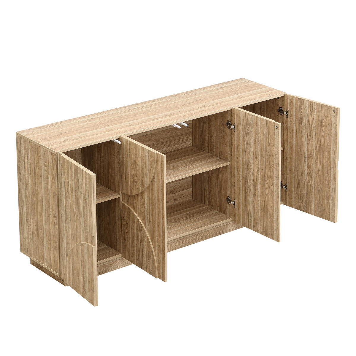 SIDEBOARD Natur 160/40/80 cm - Naturfarben, Holzwerkstoff (160/80/40cm) - PANGIVO