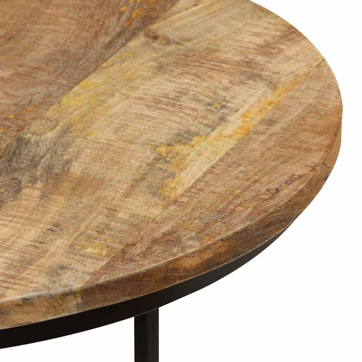 SATZTISCHE 2Er Set Rohes Mangoholz - Braun, Holz (70/50/40cm) - vidaXL