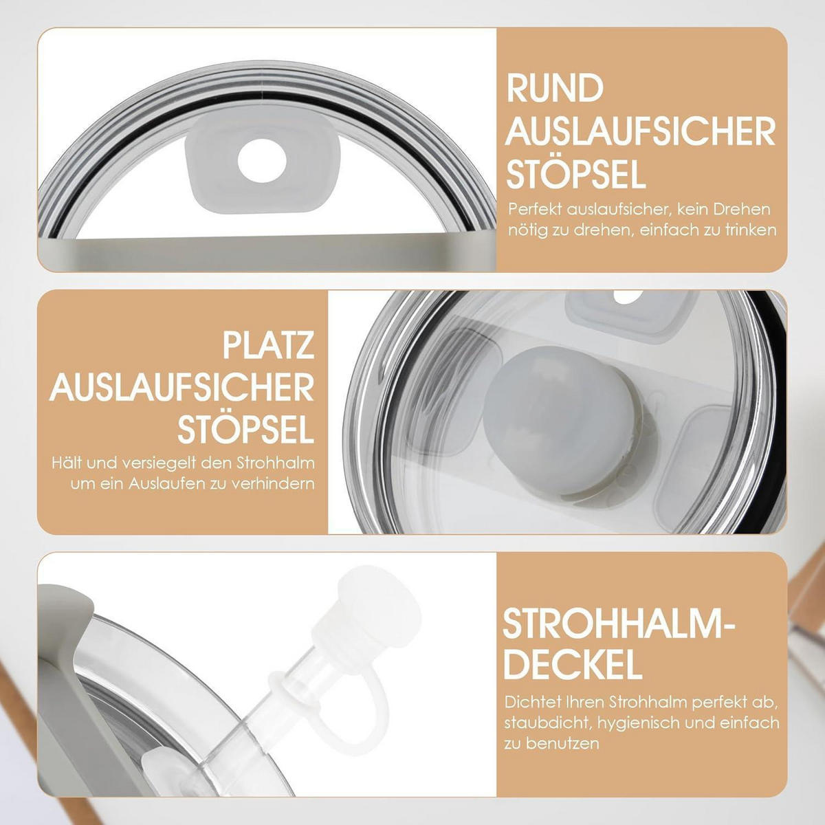 STROHHALM Zubehör 12-teiliges Set Transparent + Rosa - Multicolor, Kunststoff (2.2/1.5/2.2cm)