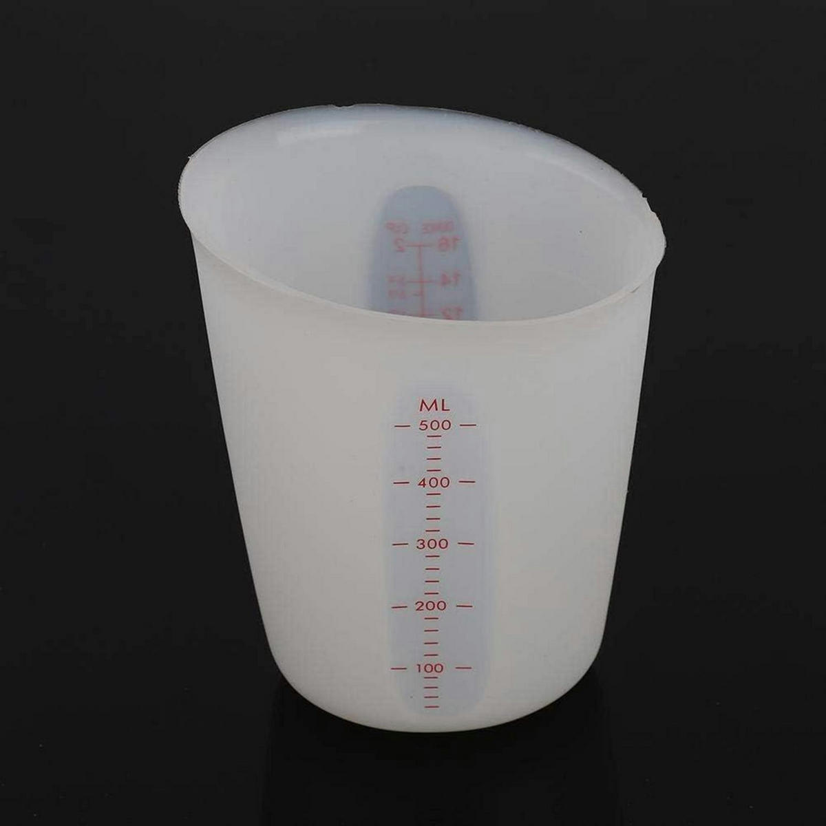 MESSBECHER Silikon 500 ml - Transparent, Kunststoff (0.5L)