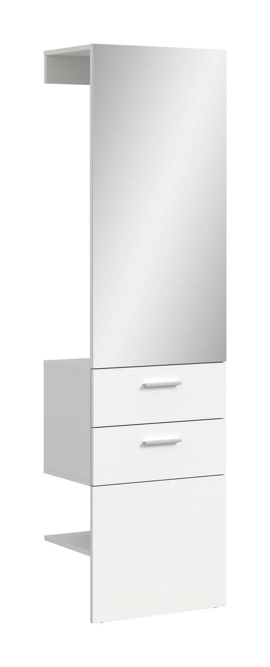 GARDEROBENPANEEL VAGA (B/H/T: ca. 52/190/36 cm) in weiß/weiß - Weiß, Holzwerkstoff (52/190/36cm)