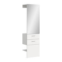 GARDEROBENPANEEL VAGA (B/H/T: ca. 52/190/36 cm) in weiß/weiß - Weiß, Holzwerkstoff (52/190/36cm)