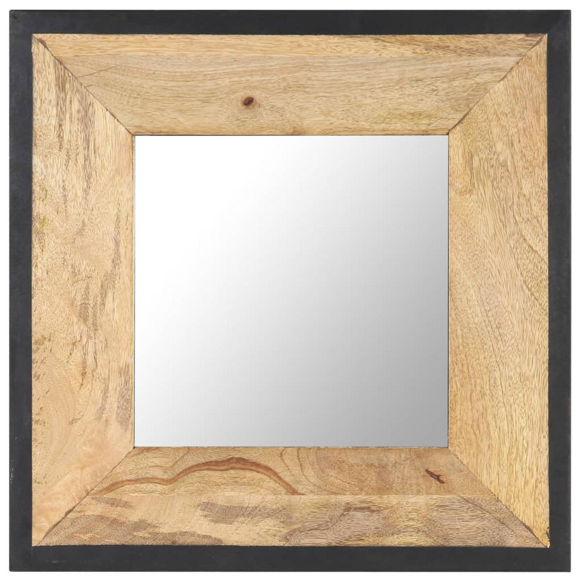SPIEGEL 50x50 cm Mango Massivholz - Braun, Holz (50/2.5/50cm) - furnicato