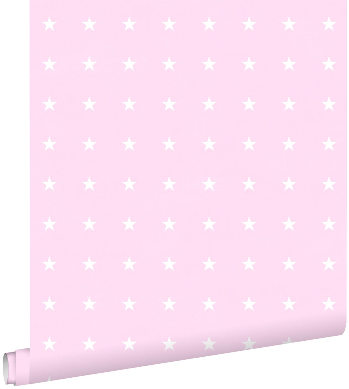 TAPETE Sterne 53 cm x 10.05 m - Pink, Papier (53/0.1cm) - ESTAhome