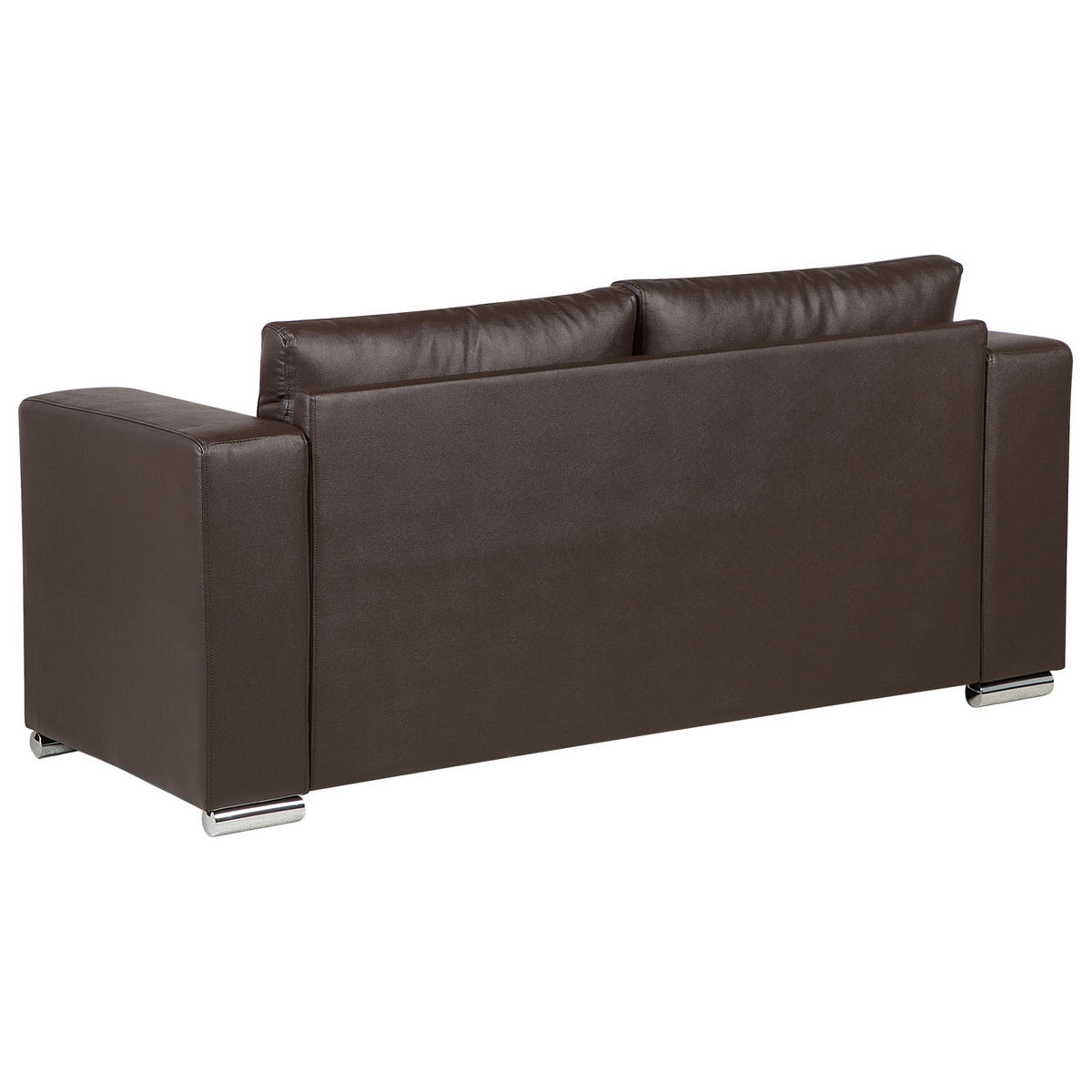 3-SITZER-SOFA Echtleder Braun Helsinki - Dunkelbraun, Leder/Fell (186/72/76cm) - Beliani