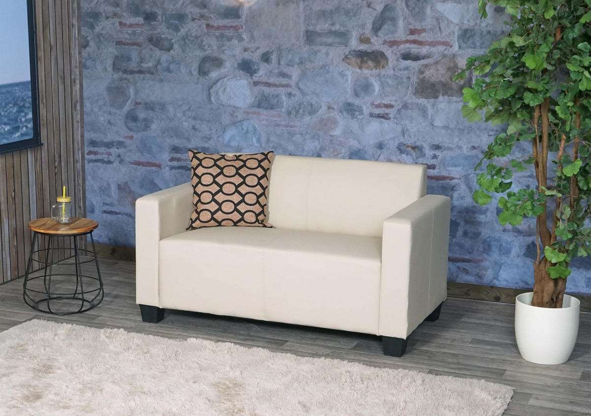 2-SITZER-SOFA Cremeweiß - Weiß, Textil (136/76/72cm) - MCW