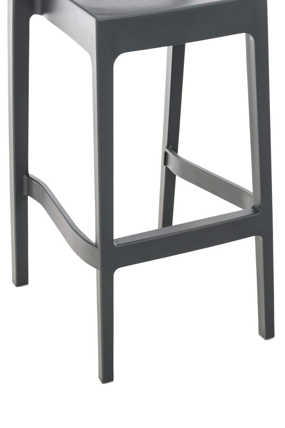 BARHOCKER 4er Set Kunststoff dunkelgrau - Dunkelgrau, Kunststoff (45/105/51cm) - CLP