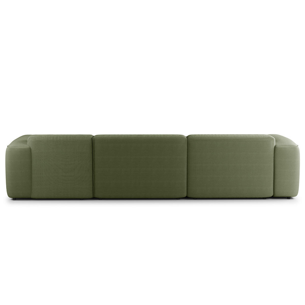 3-SITZER ECKSOFA mit Longchair - Dunkelgrün/Schwarz, Kunststoff/Textil (317/173cm) - home24