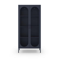 METALLVITRINE mit 2 Türen, Höhe 170 cm - Zio - Mitternachtsblau - Dunkelblau, Metall (80/170/40cm) - Drawer