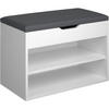 SCHUHBANK Jasmina,60 x 30 x 43,5 cm,weiß - Weiß, Holz (30/43.5/60cm) - tectake