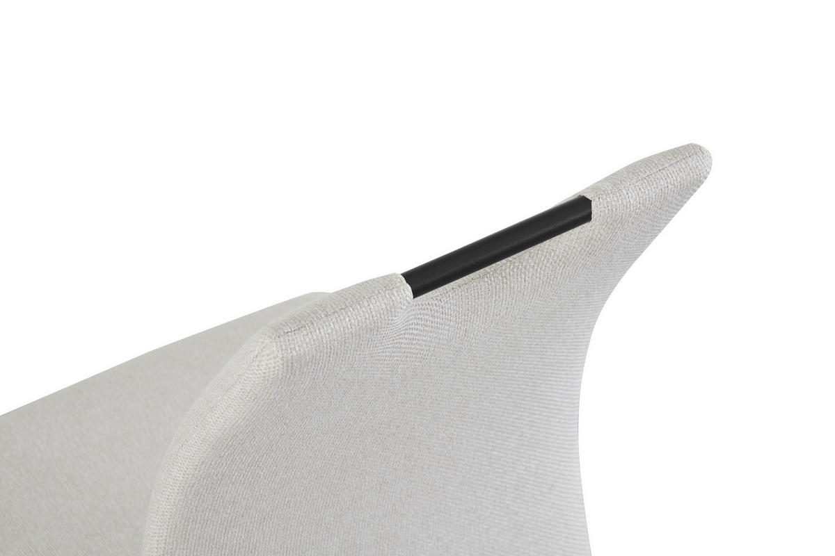 SCHWINGER-STUHL 2er Set Kairo Stühle in Creme - gemütliches Design - B/H/T: 43x98x59 cm - Creme, Textil (59/98/43cm)