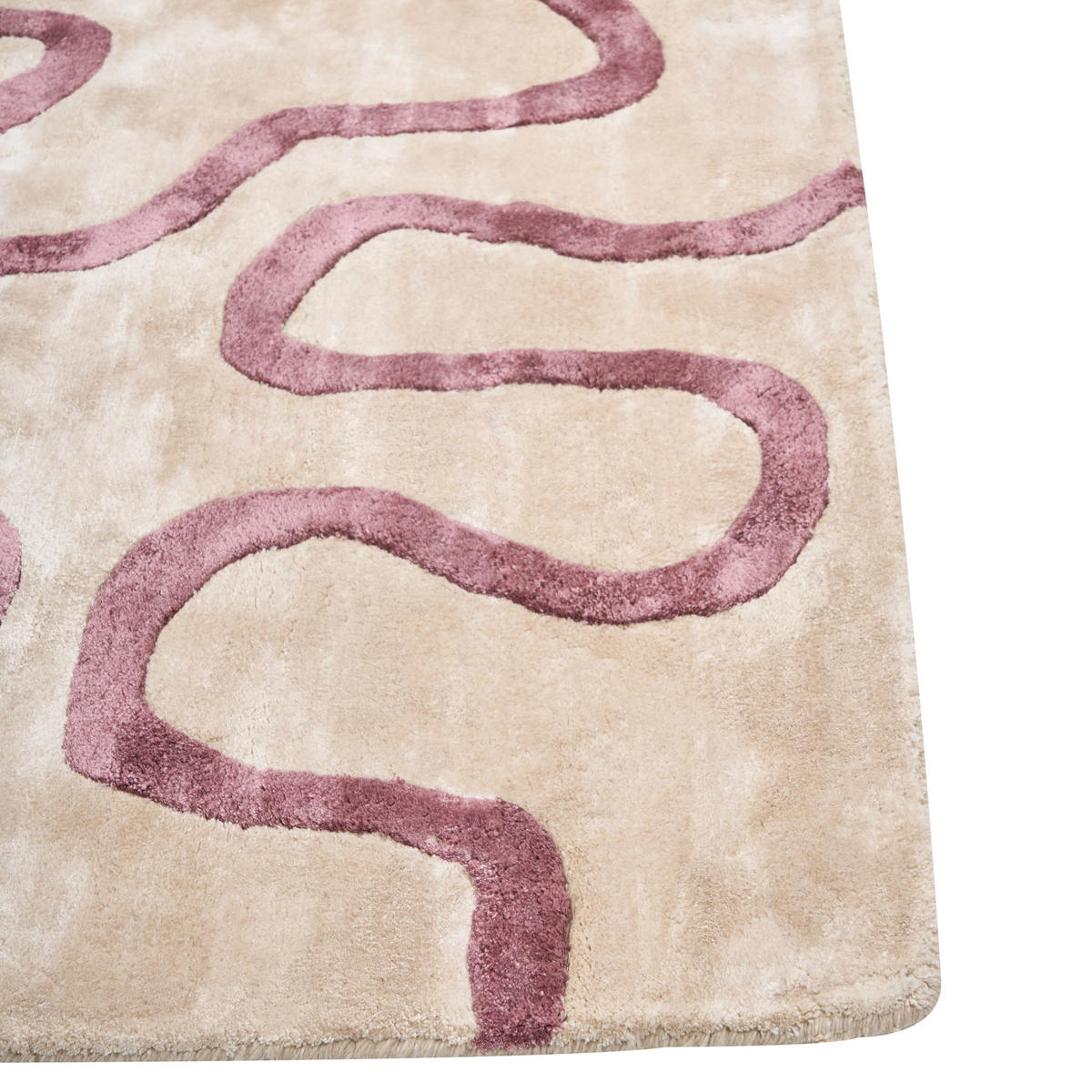 KOBEREC Béžový 160/230 cm Viskóza Kappar - béžová, textil (160/230cm) - Beliani