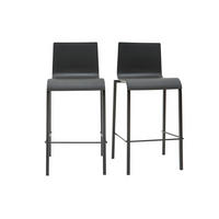 BARHOCKER Designer Stapelbar Schwarz H65 KUPA - Schwarz, Kunststoff (45/91/44.5cm) - Miliboo