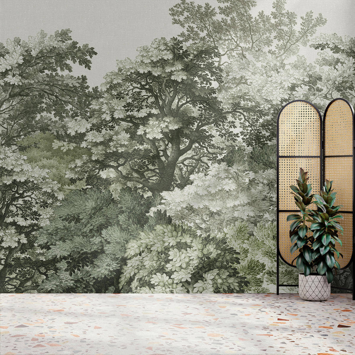 FOTOTAPETE Forest - Braun, Papier/Kunststoff (280/0.1cm) - Art for the Home