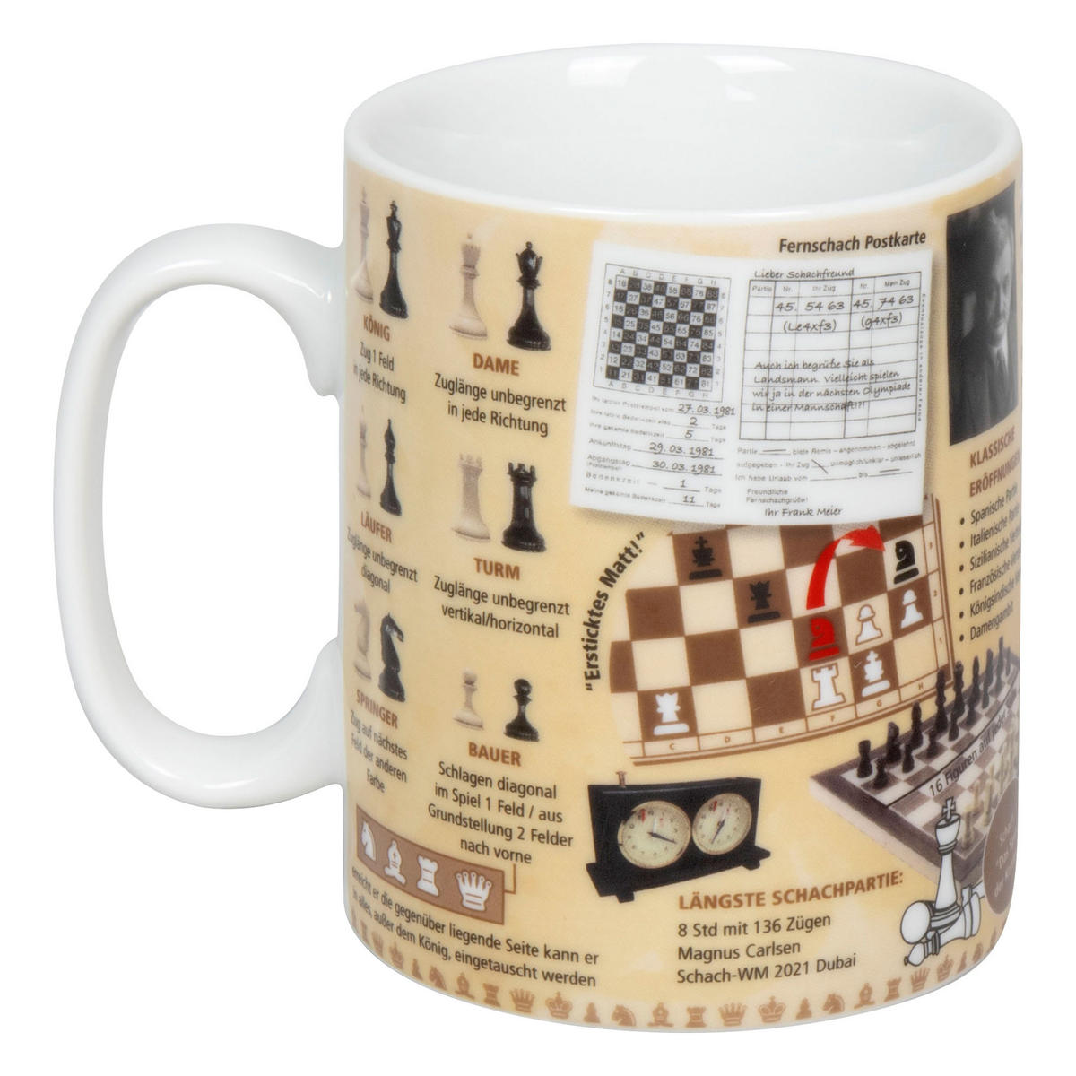 WISSENSBECHER Schach - Naturfarben, Keramik (0.46L) - Könitz