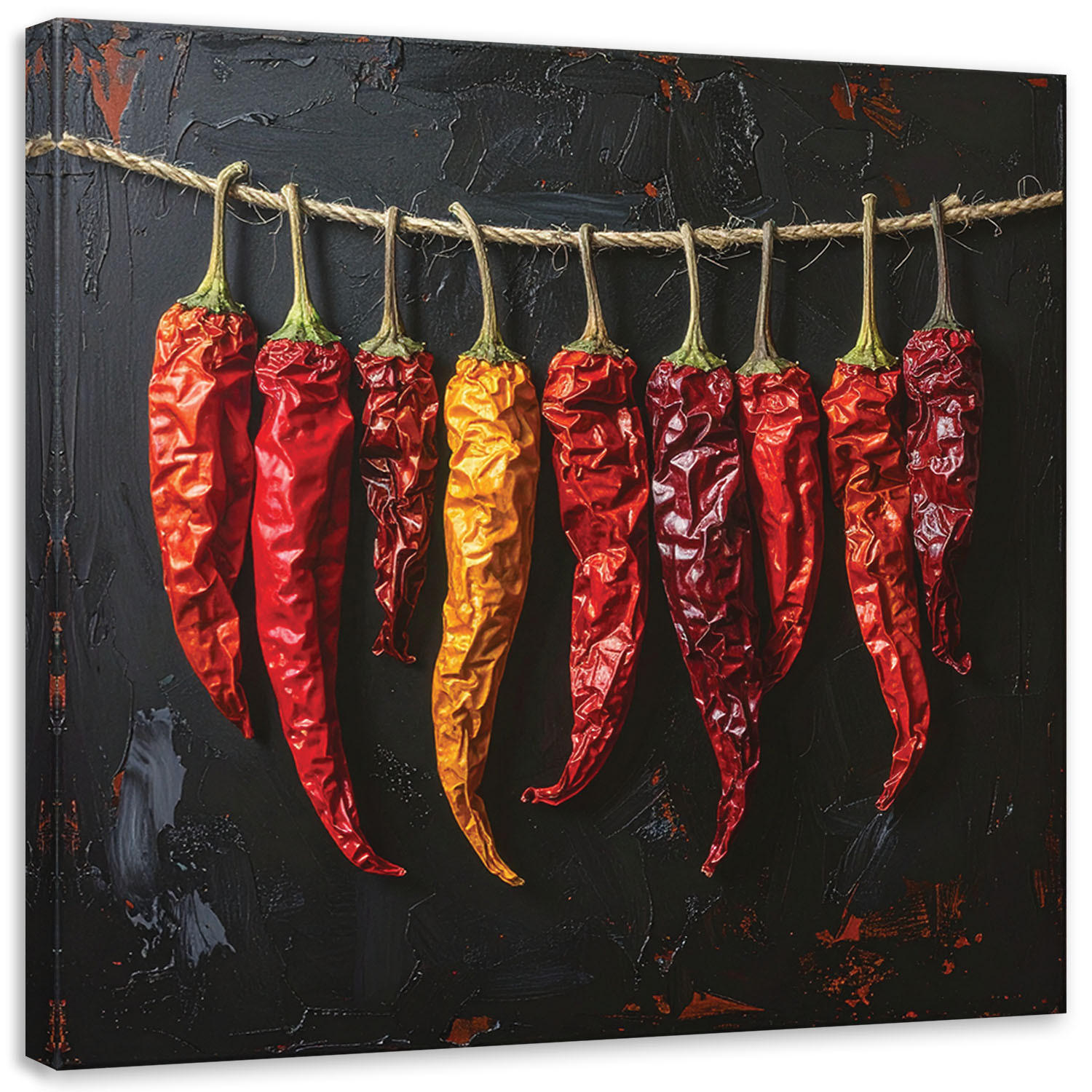 LEINWANDBILD Essen & Trinken 50x50cm - Rot, Textil (50/50cm) - Feeby