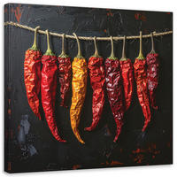 LEINWANDBILD Essen & Trinken 50x50cm - Rot, Textil (50/50cm) - Feeby