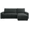 ECKSOFA ARGOS Dunkelgrau Struktur - Dunkelgrau/Schwarz, Kunststoff/Textil (245/150cm) - MKS