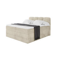 BOXBETT mit Matratze H3|H4 - NINA KING - 160x200 cm - Creme - Magnolie, Holzwerkstoff (160/200cm) - ALTDECOR