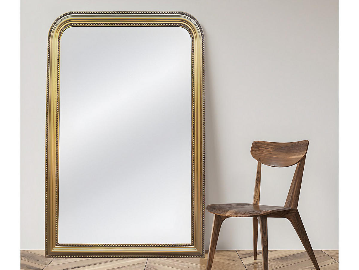 TRUMEAU-SPIEGEL aus Paulowniaholz – B 80 x H 110 cm – Messing-Optik, goldfarben – HELOISE - Goldfarben, Holz (80/110/3cm) - Vente-Unique