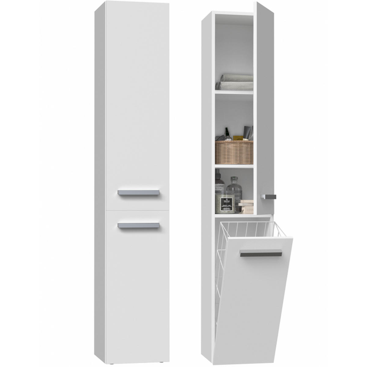 SKRIŇA kúpeľňová - biela, kompozitné drevo (31/174/30cm) - RAUMHIRSCH FURNITURE