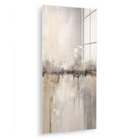 ACRYLGLASBILD Moderne Kunst - Abstrakt - Beige 60x120 cm - Beige, Glas (60/120cm) - MuchoWow