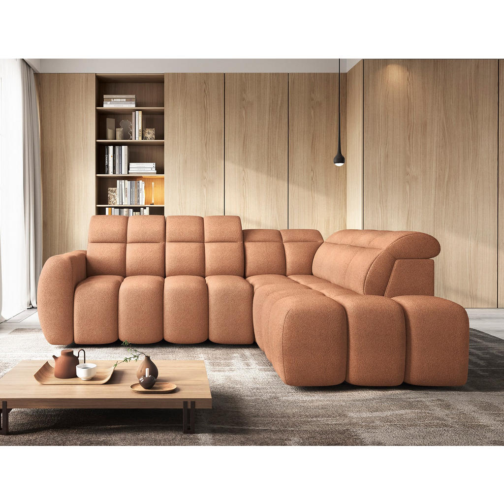 Thumbnail - Möblo Ecksofa, Orange, Holzwerkstoff, 5-Sitzer, L-Form, 258x208 cm, Wohnzimmer, Sofas & Couches, Wohnlandschaften, Eckso...