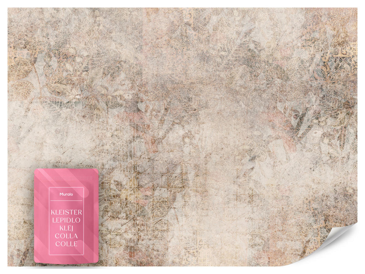 FOTOTAPETE Abstraktion Mosaik Ornamenten Beton 450x315 - Beige/Braun, Papier (450/315cm) - Muralo