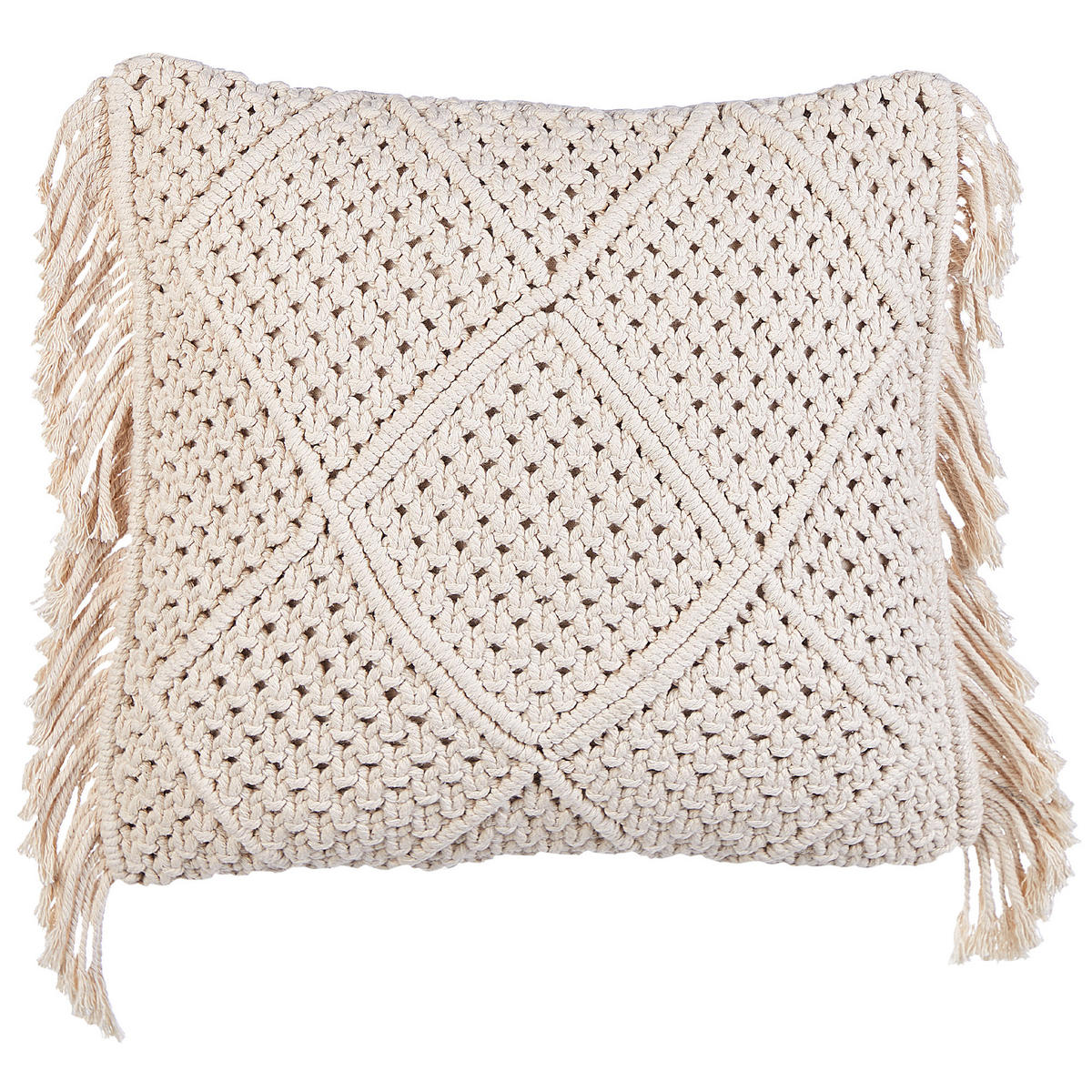 DEKOKISSEN 2er-Set Beige 45/45 cm Besham - Beige, Textil (45/45cm) - Beliani