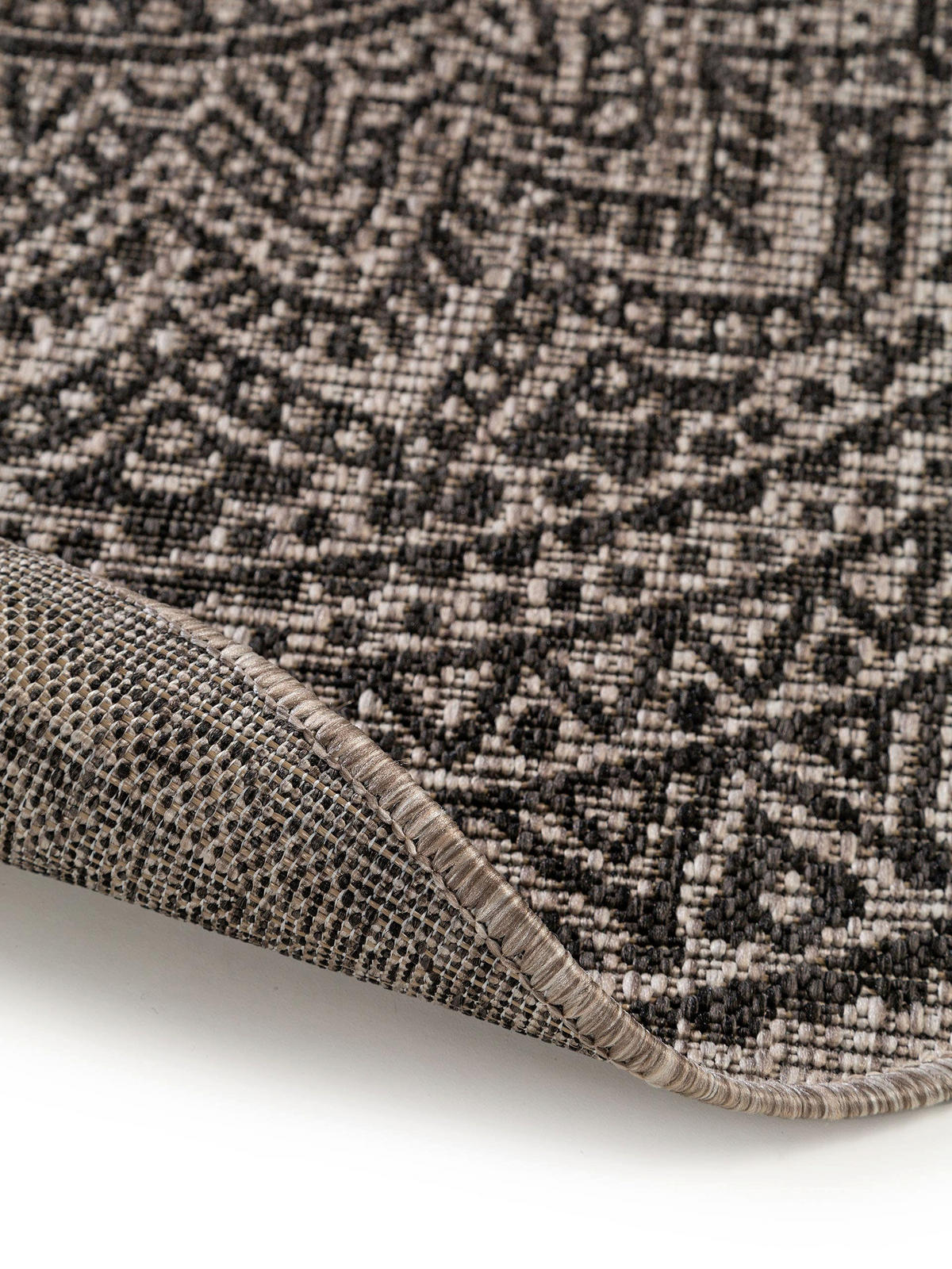 OUTDOORTEPPICH rund Cleo Beige/Braun ø 150 cm rund - Beige, Textil (150/150cm) - benuta Nest