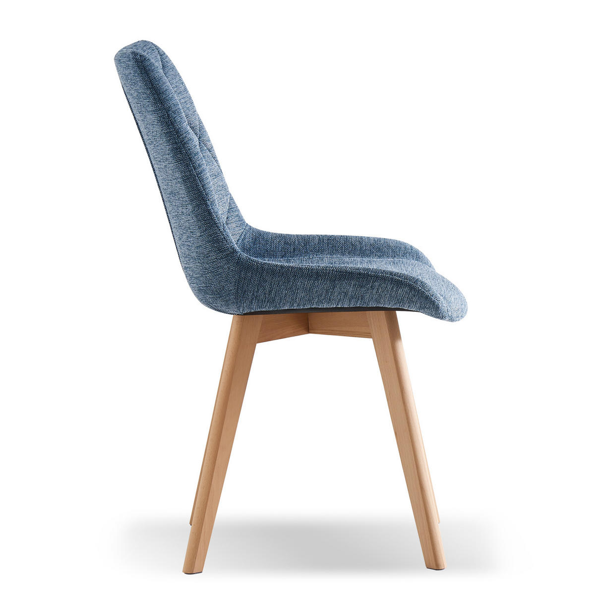 STUHL TANIA Blau 2 Stück - Blau, Holz/Textil (52/88/60cm) - B&D Home