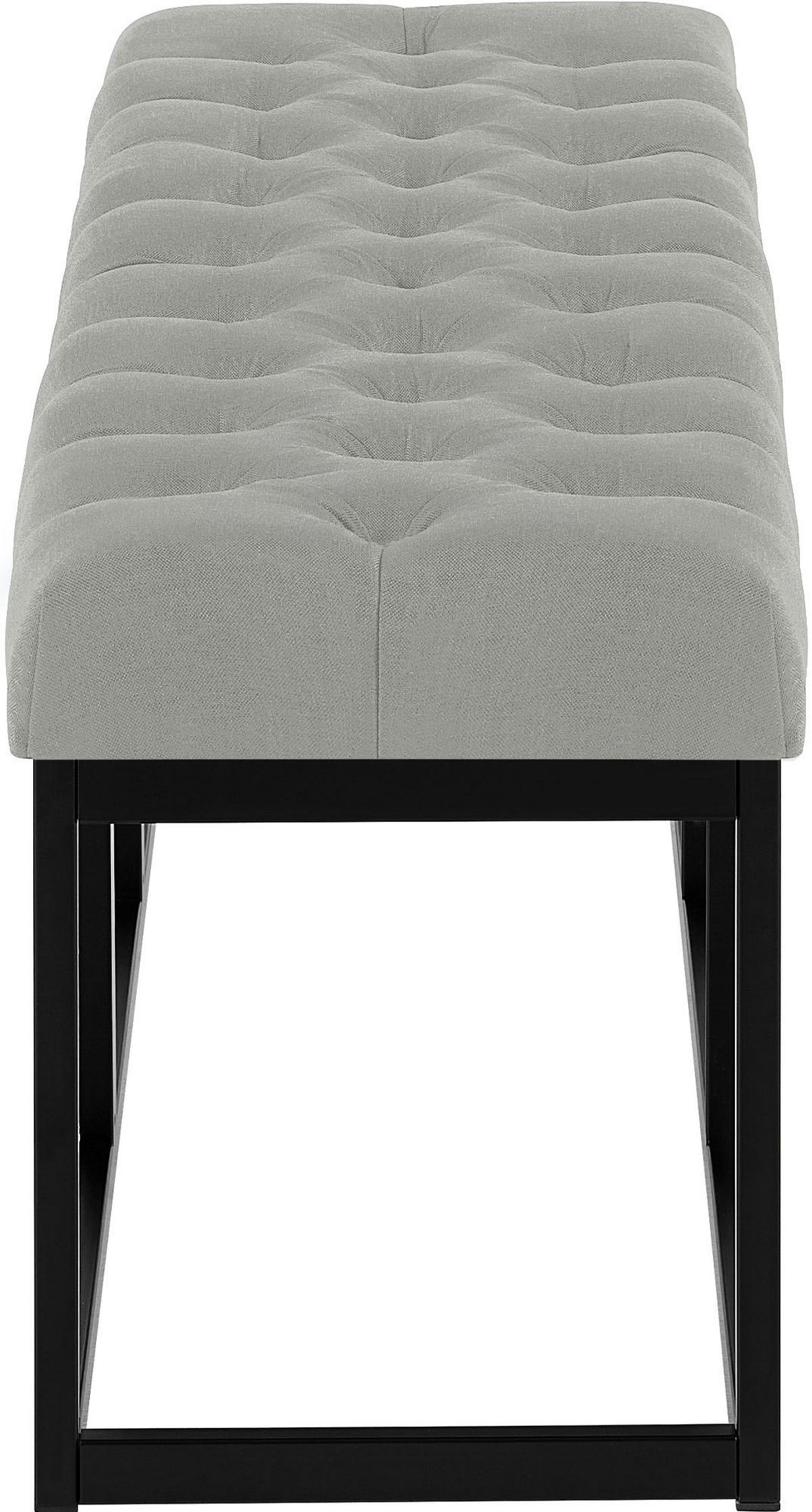 SITZBANK 150/38 cm Stoff Grau - Schwarz/Grau, Textil/Metall (150/46/38cm) - CLP