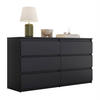 SIDEBOARD HANA M6 Schwarz 140cm - Schwarz, Holzwerkstoff (140/74.4/40cm) - Lookway
