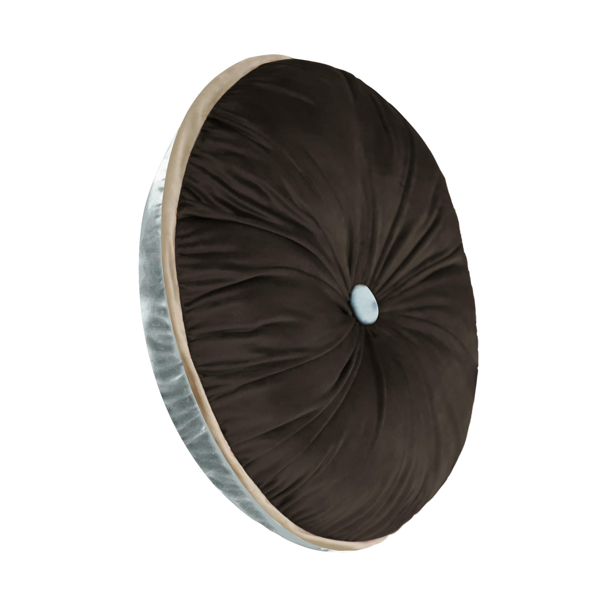 ZIERKISSEN Samt Braun - Braun, Textil (38/38cm) - Vercart