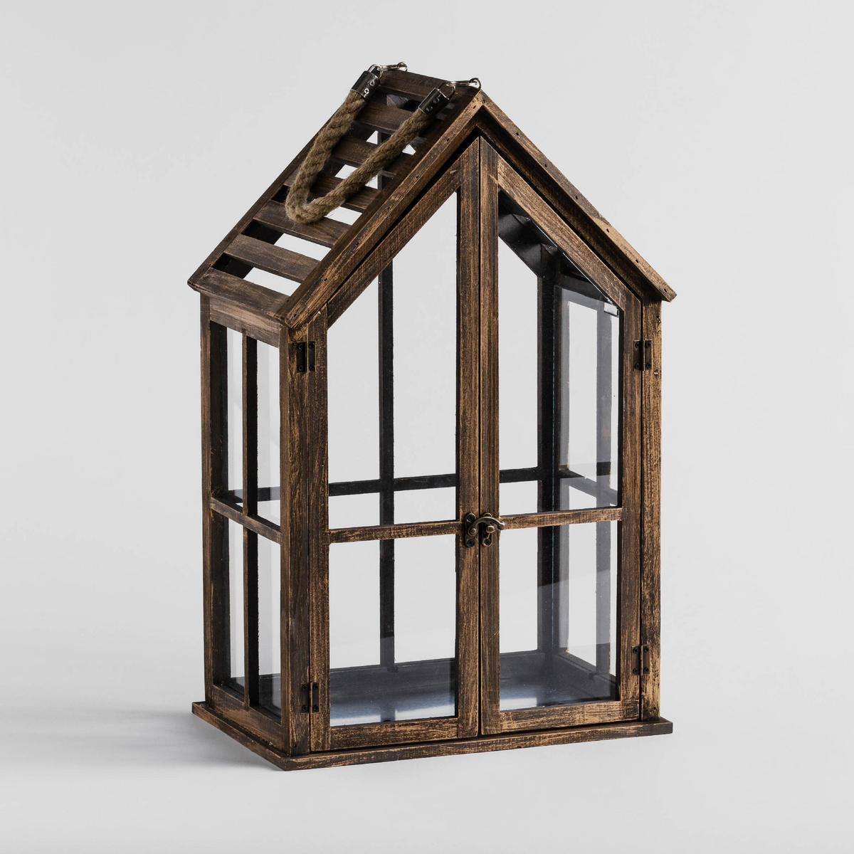 LATERNE Homesi - Braun, Holz (21.5/51.5/32cm) - home&you