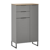 MIDISCHRANK mit 2 Schubladen - Grau, Holzwerkstoff (60/106/32cm) - home24