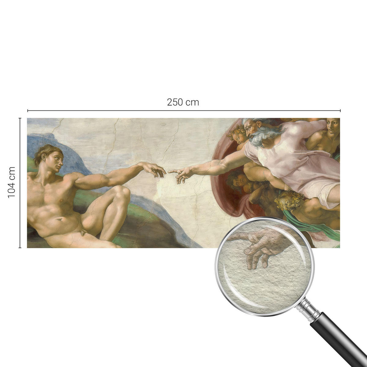 FOTOTAPETE 250x104 cm - Spiritueller Kontakt - Beige, Textil (250/104cm) - Wallfluent
